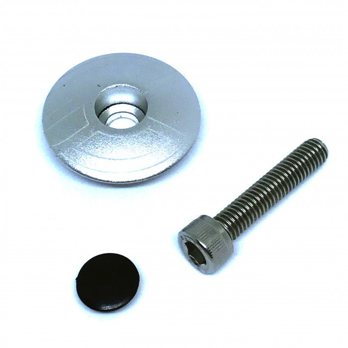 CINELLI TOP CAP SILVER WITH BOLT & PLUG