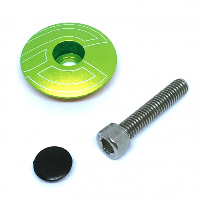 CINELLI TOP CAP GREEN WITH BOLT & PLUG