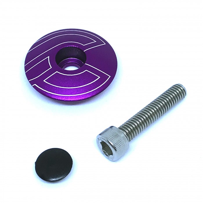 CINELLI TOP CAP PURPLE WITH BOLT & PLUG