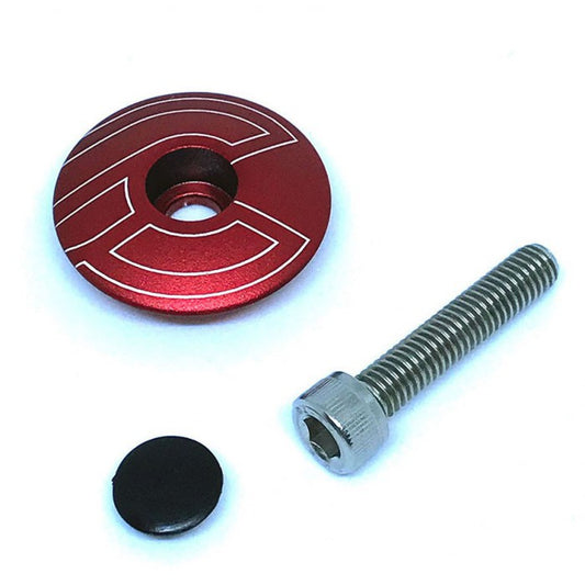 CINELLI TOP CAP RED WITH BOLT & PLUG